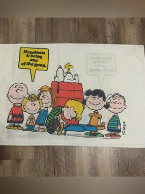 Vintage Peanuts 1971 Pillow Case
